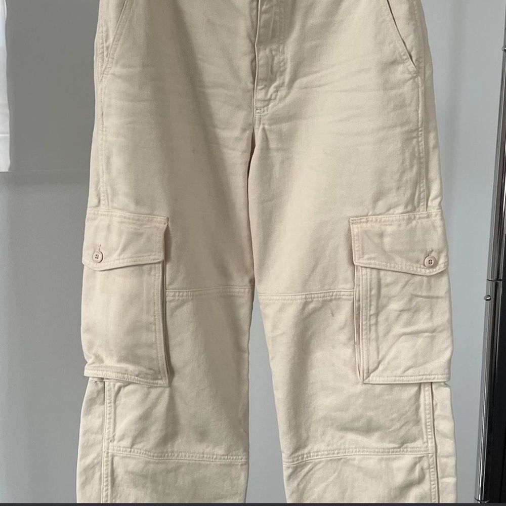 TNA Cream Buttoned Pants